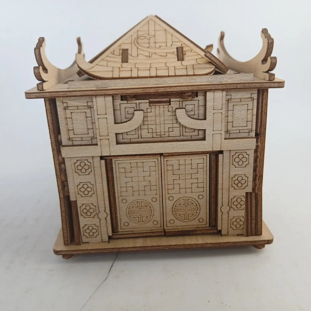 House Of The Dragon Touch The Game Escape Welt Money Box 3D Wooden Puzzle Game